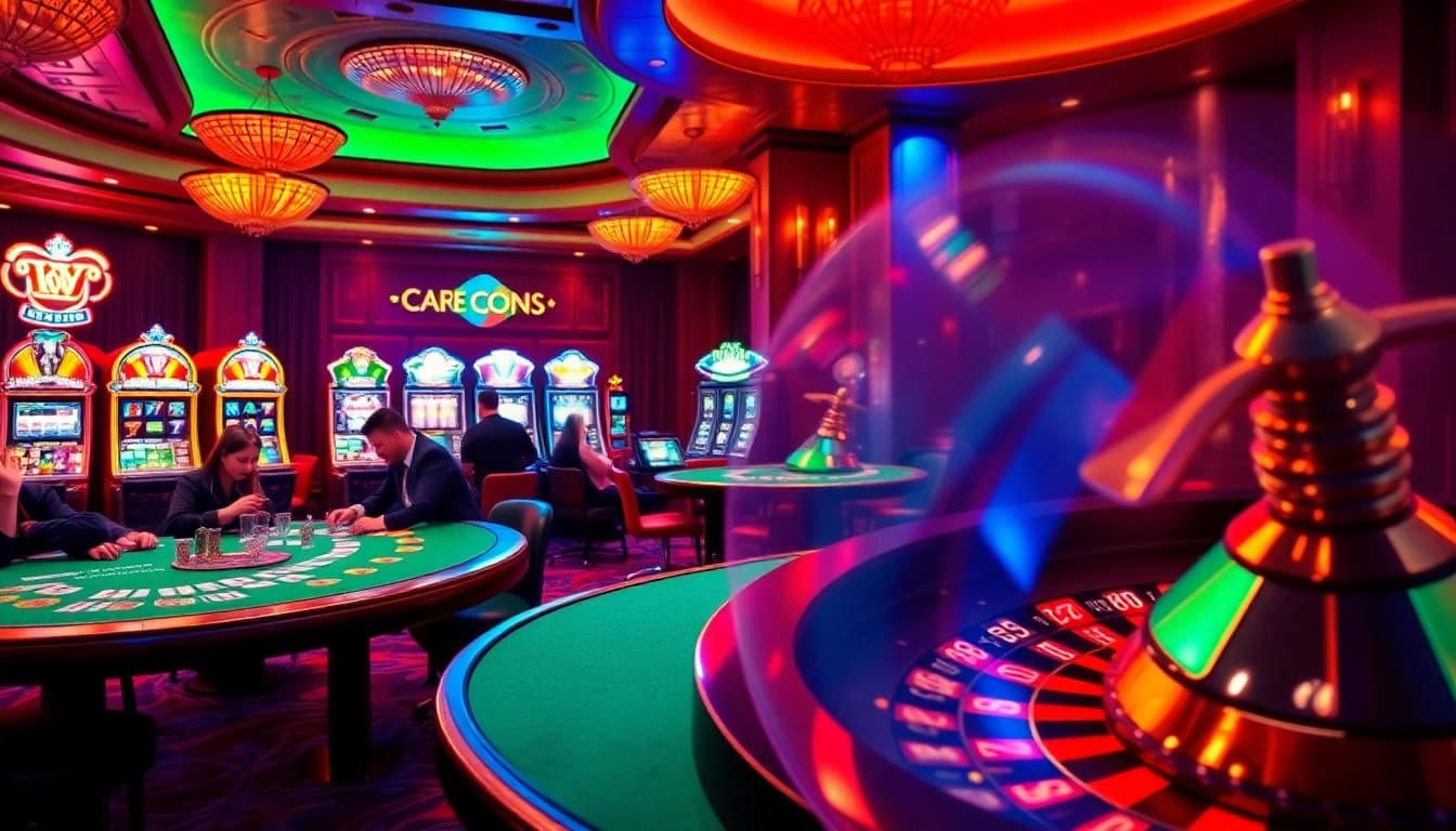 Experience the thrill of Nhà cái uy tín with players at a vibrant casino poker table.