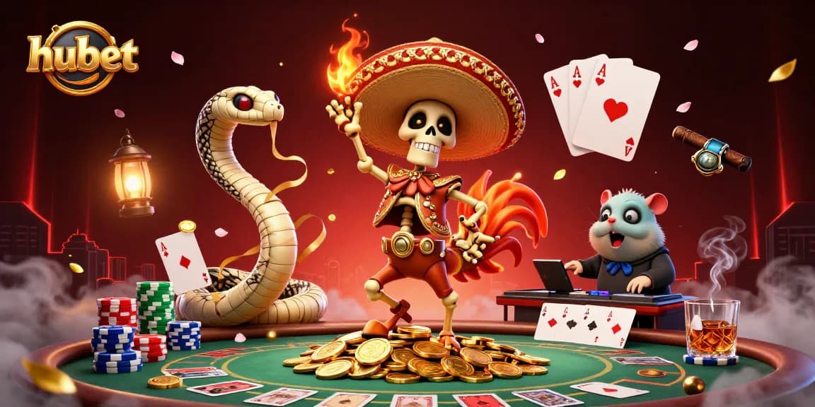 Experience hubet's vibrant casino scene with dynamic characters and engaging gaming elements.