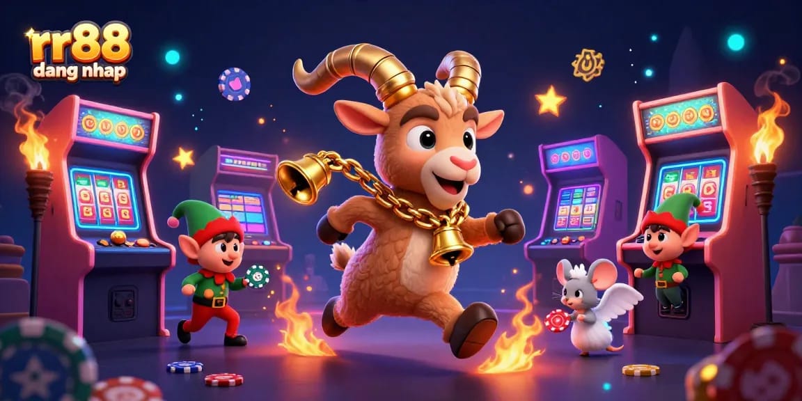 Experience fun and excitement at rr88 dang nhap with a vibrant holiday-horror casino scene.