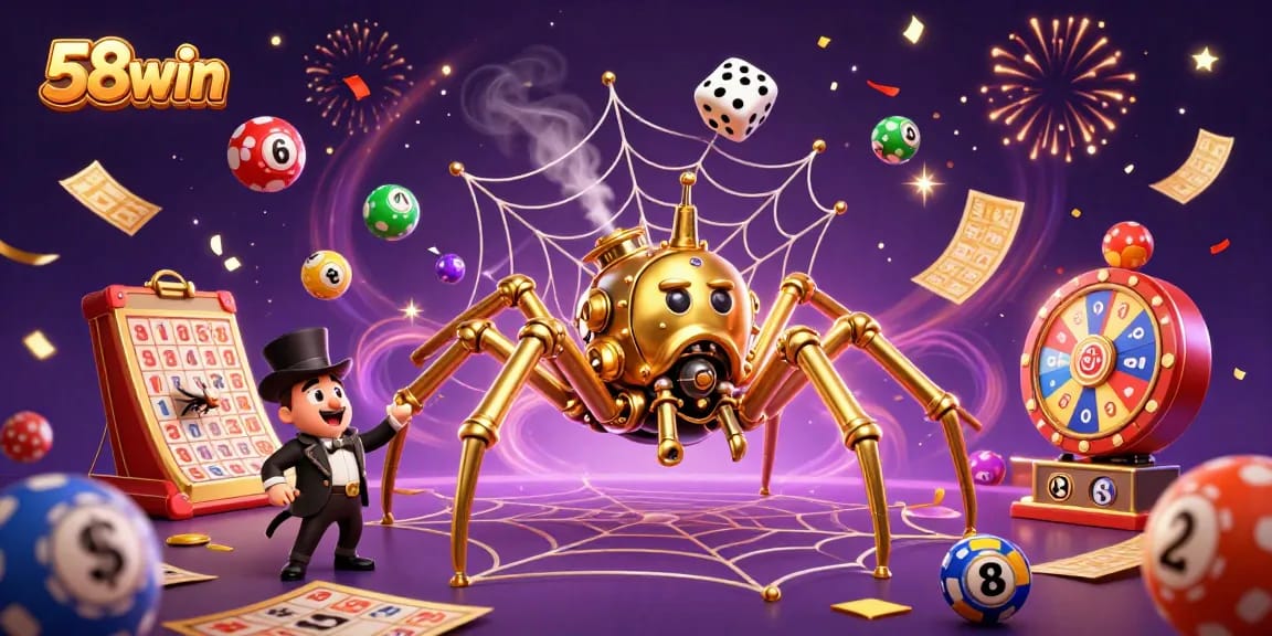 Catch exciting wins at 58win with vibrant lottery balls and golden rewards!