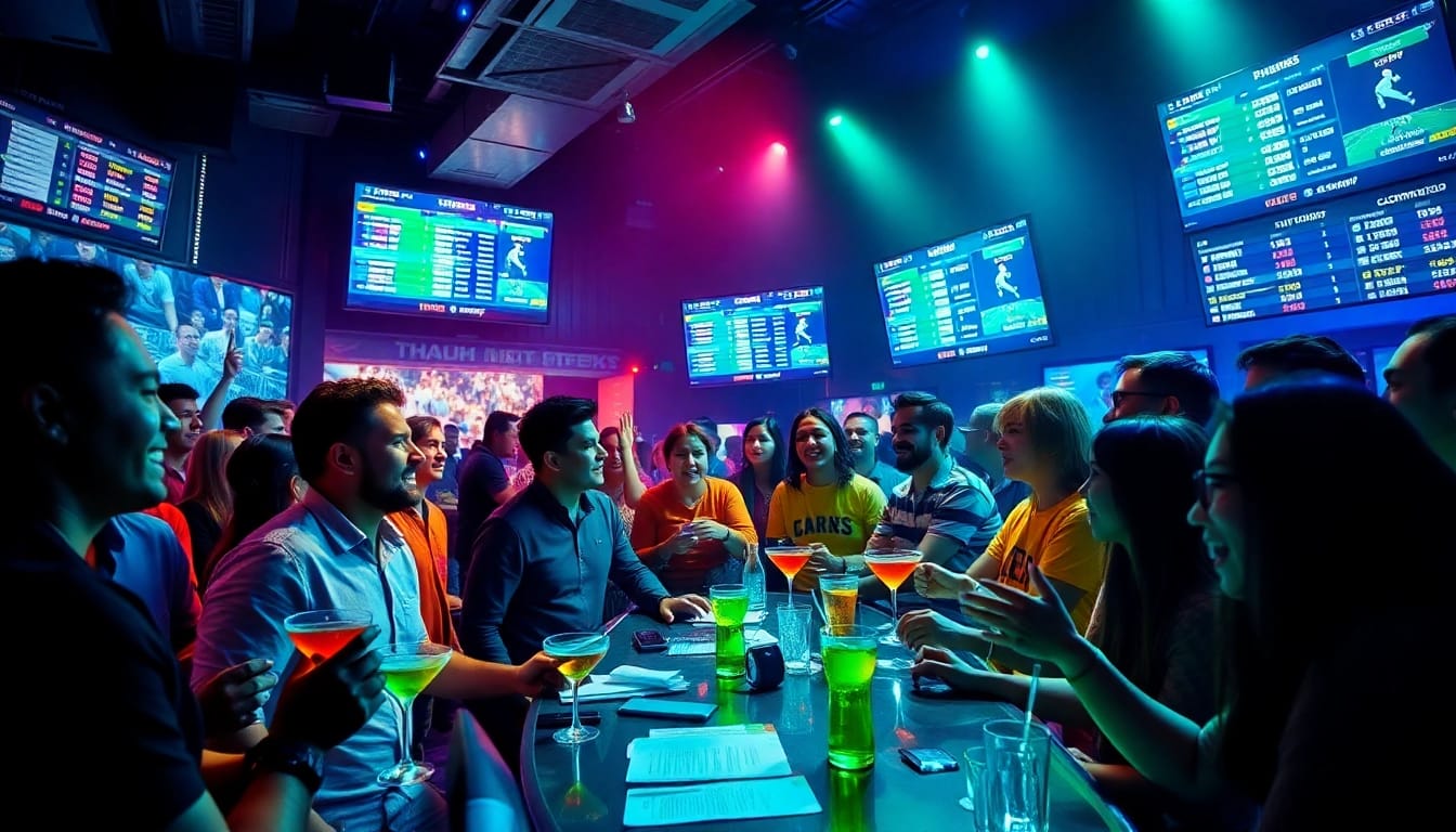 Experience live sports betting excitement at https://thabetiger.com/ with fans engaged in thrilling bets and action.