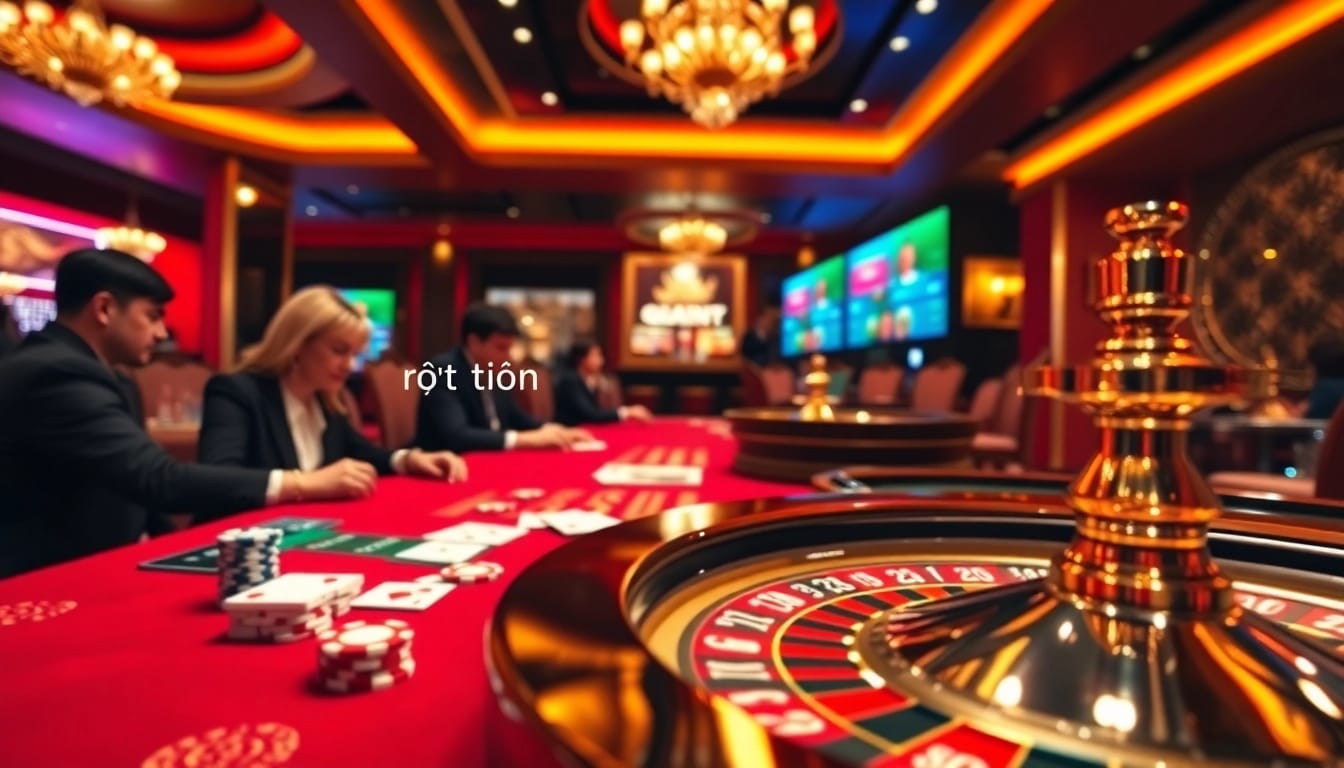Experience rút tiền SV88 at a vibrant casino table filled with poker chips and cards.