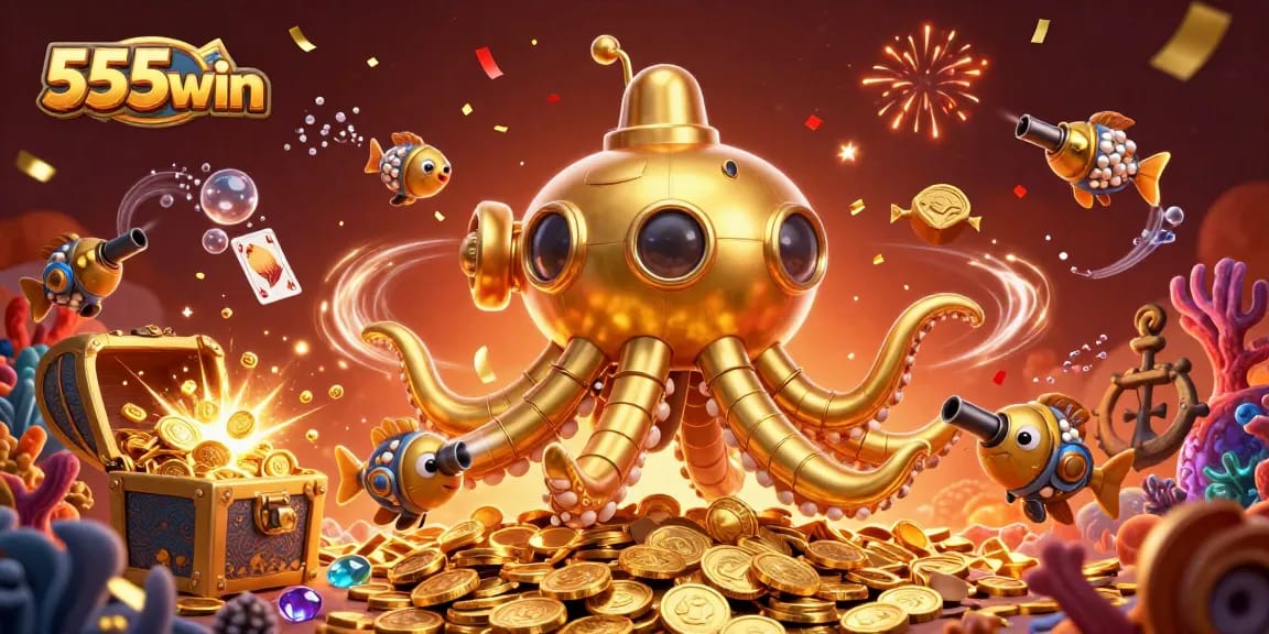 Experience thrilling wins with the golden kraken submarine at 555win online casino.