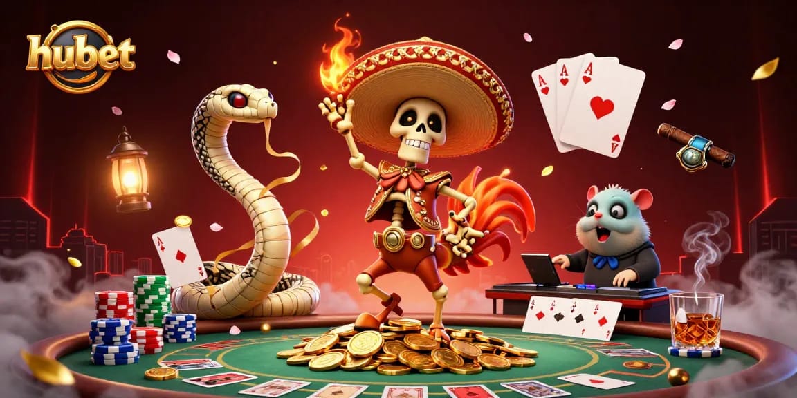 Experience hubet's vibrant casino scene with dynamic characters and engaging gaming elements.