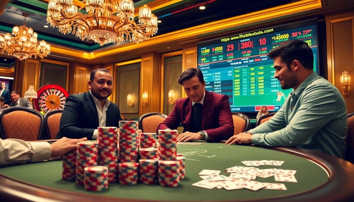 Experience the thrill of casino gaming at https://f168.studio/ with a luxurious poker table scene.