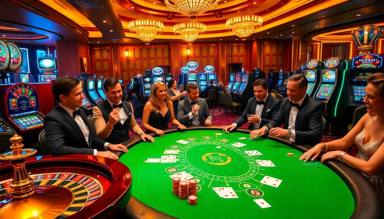 Experience thrilling gameplay at https://thabet.vegas/ with luxurious casino tables and excited players.