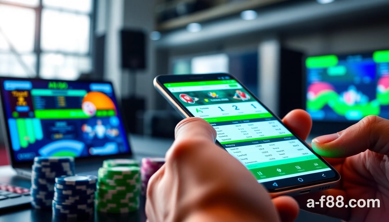 Explore the exciting features of af88.com on a modern mobile interface for online gambling.