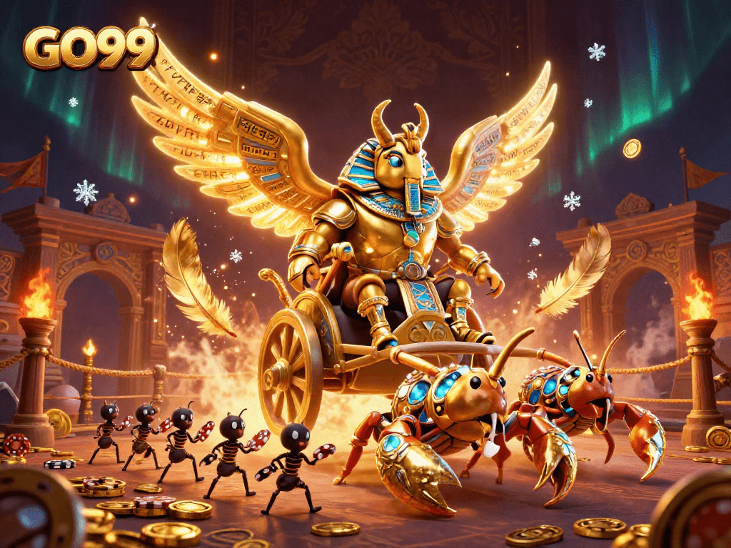 Experience thrilling GO99 gameplay with vivid characters and action-packed casino elements