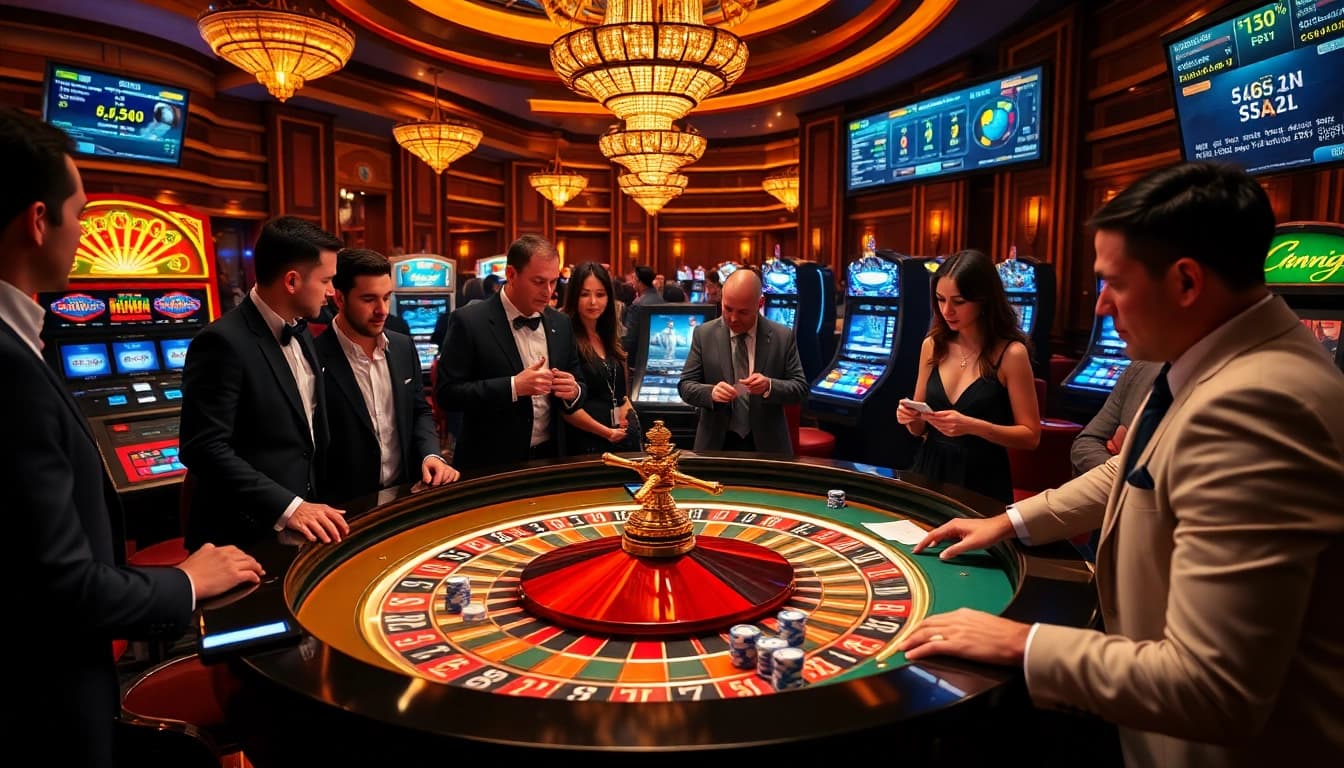 High-stakes players enjoying an exciting betting experience at mk8th.net casino.