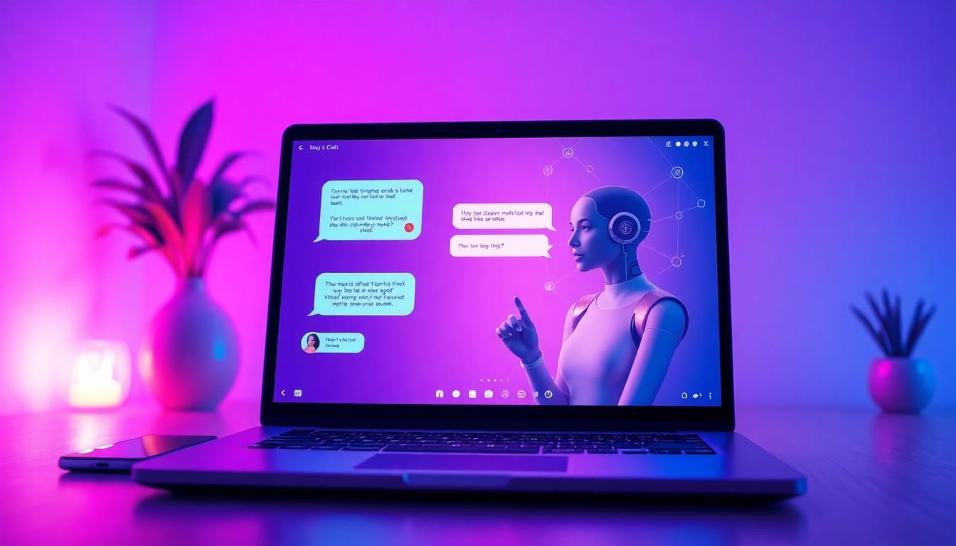 Engaging conversation with AI character in a vibrant chat interface for ai sex chat.