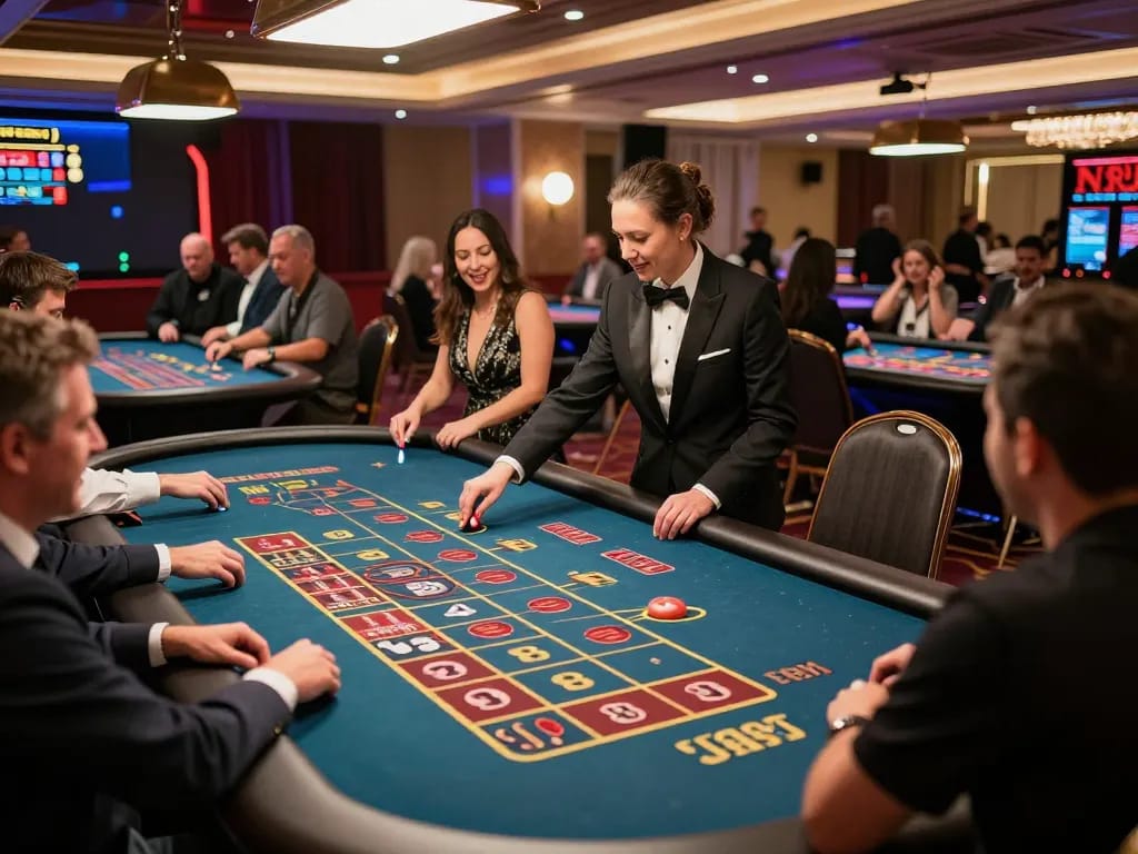 N188 players engaging in thrilling roulette gameplay at a luxurious casino