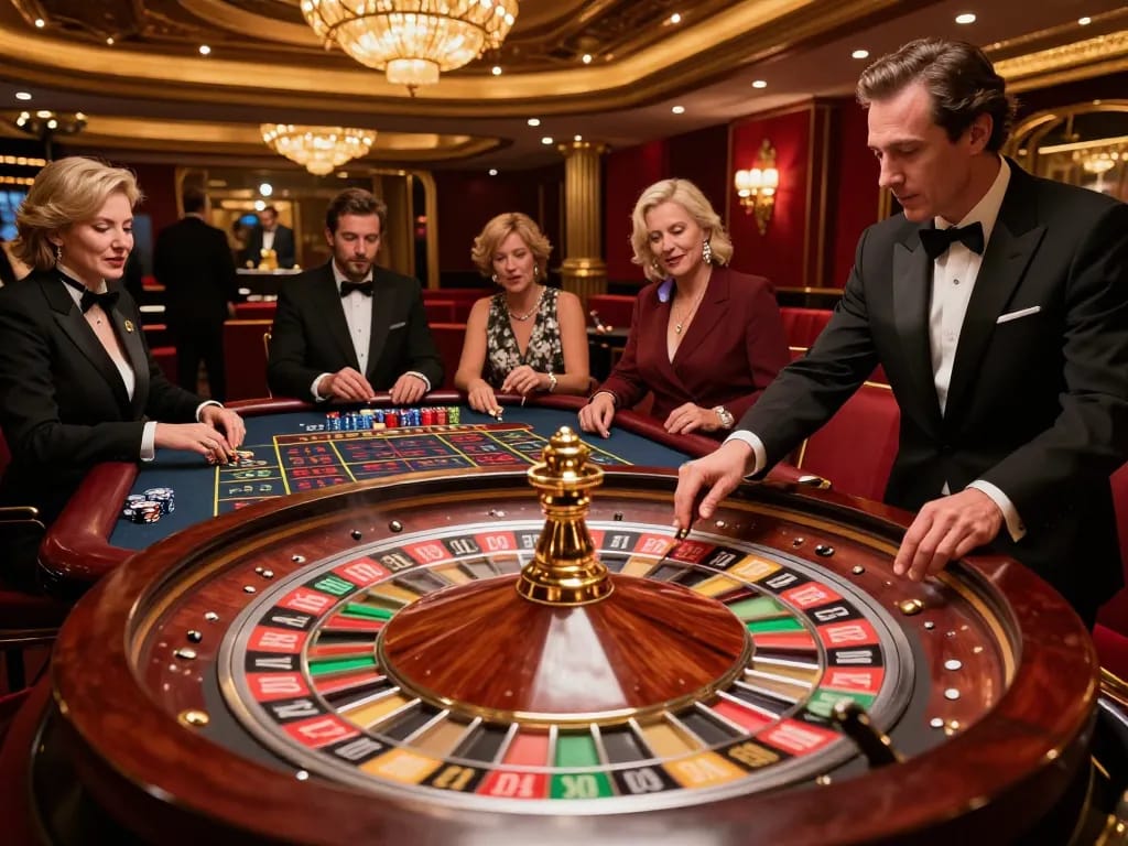 Excitement at u888 com with players engaging in roulette, vibrant atmosphere of casino gameplay