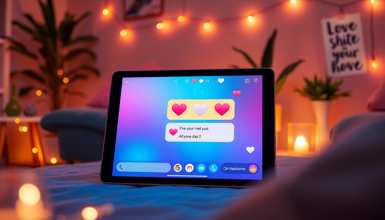Engaging AI interface for girlfriend AI chat experience in a cozy digital setting.