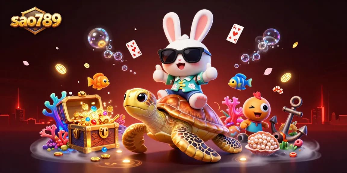 Experience the thrill of winning at sao789 with our vibrant underwater casino adventure illustration.
