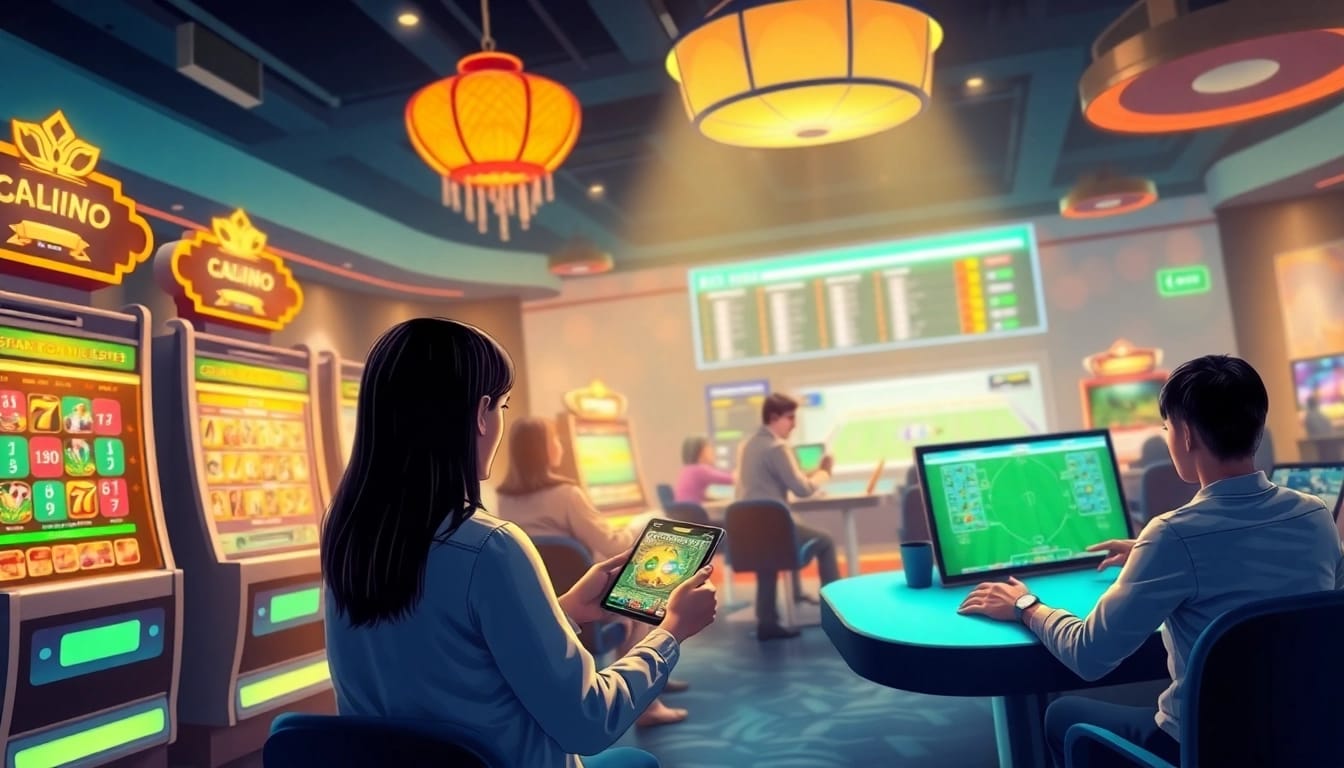 Explore the engaging online gaming experience at https://56win.sa.com/ with vibrant visuals of digital casinos.