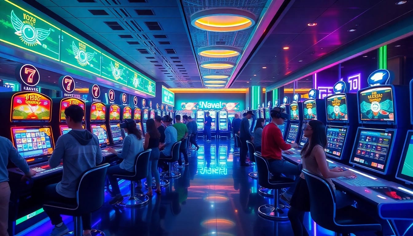 Experience New Technology in a dynamic casino setting featuring futuristic gaming experiences.