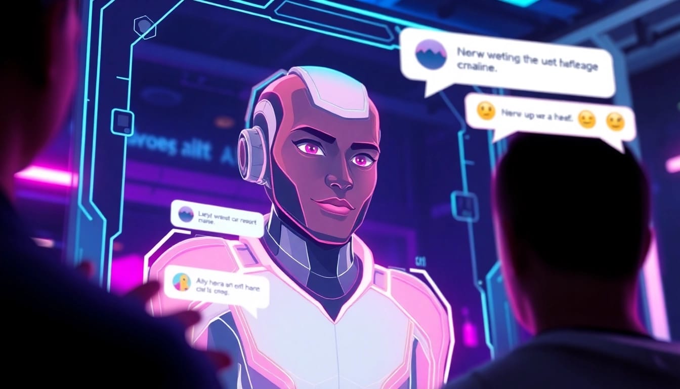 AI-generated NSFW chat interface showcasing vibrant interactions