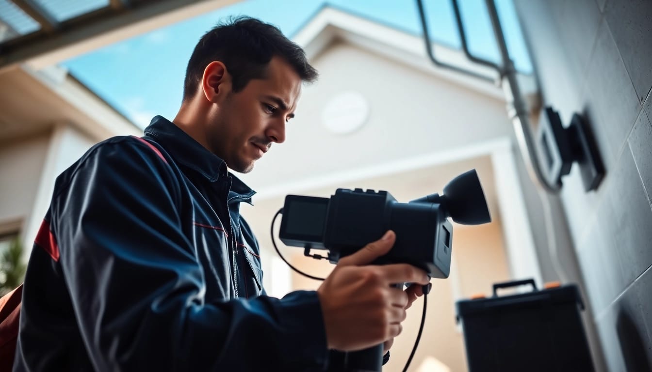 Technician employing technology at a leak detection company to identify water leaks.