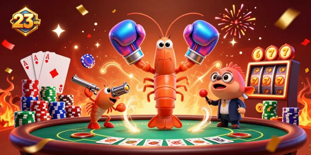 Experience thrilling gaming with 23WIN's vibrant casino scene featuring mythical sea creatures and dynamic betting elements.