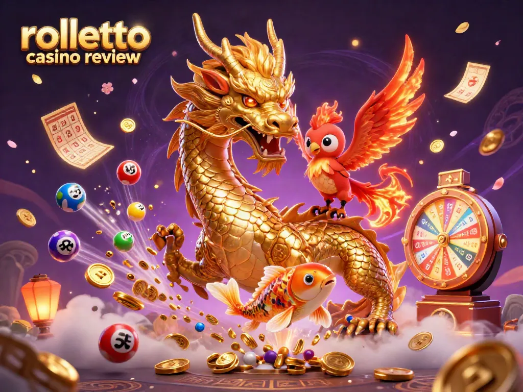 Engage with the rolletto casino review showcasing vibrant casino elements and characters.