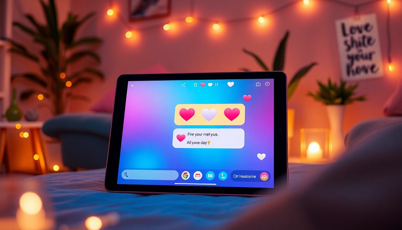 Engaging AI interface for girlfriend AI chat experience in a cozy digital setting.