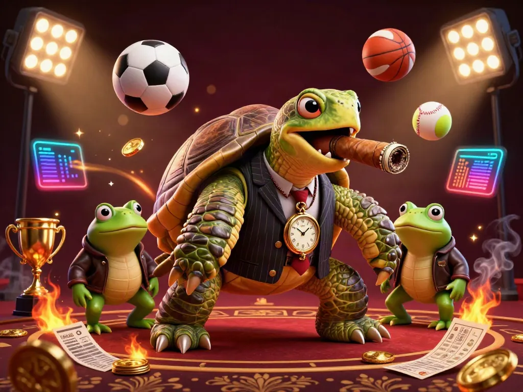 Exciting 3D scene showcasing UK non gamstop casino with dynamic characters and vibrant gambling elements.
