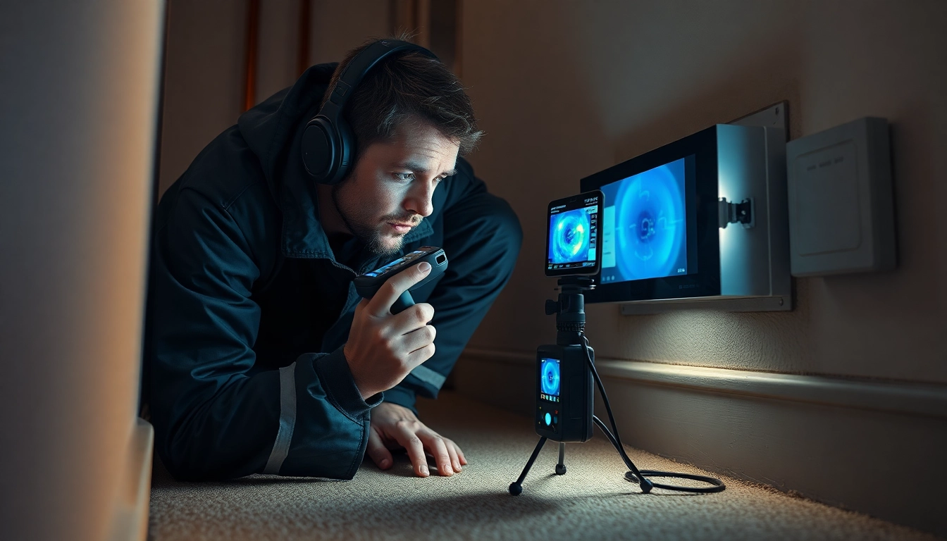 Technician diagnosing a central heating hidden leak using advanced leak detection technologies