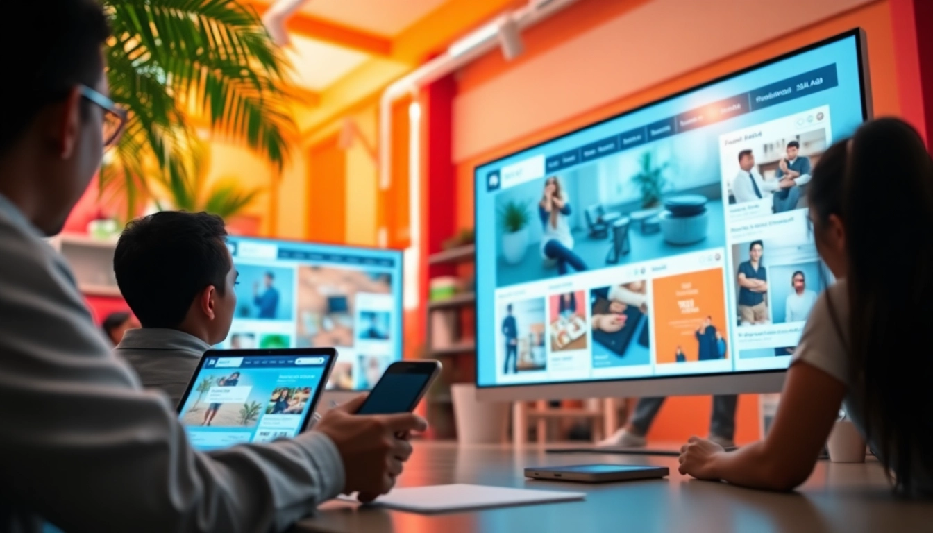 Skilfully crafted digital marketplace for SL Ads, showcasing vibrant ads and technology.