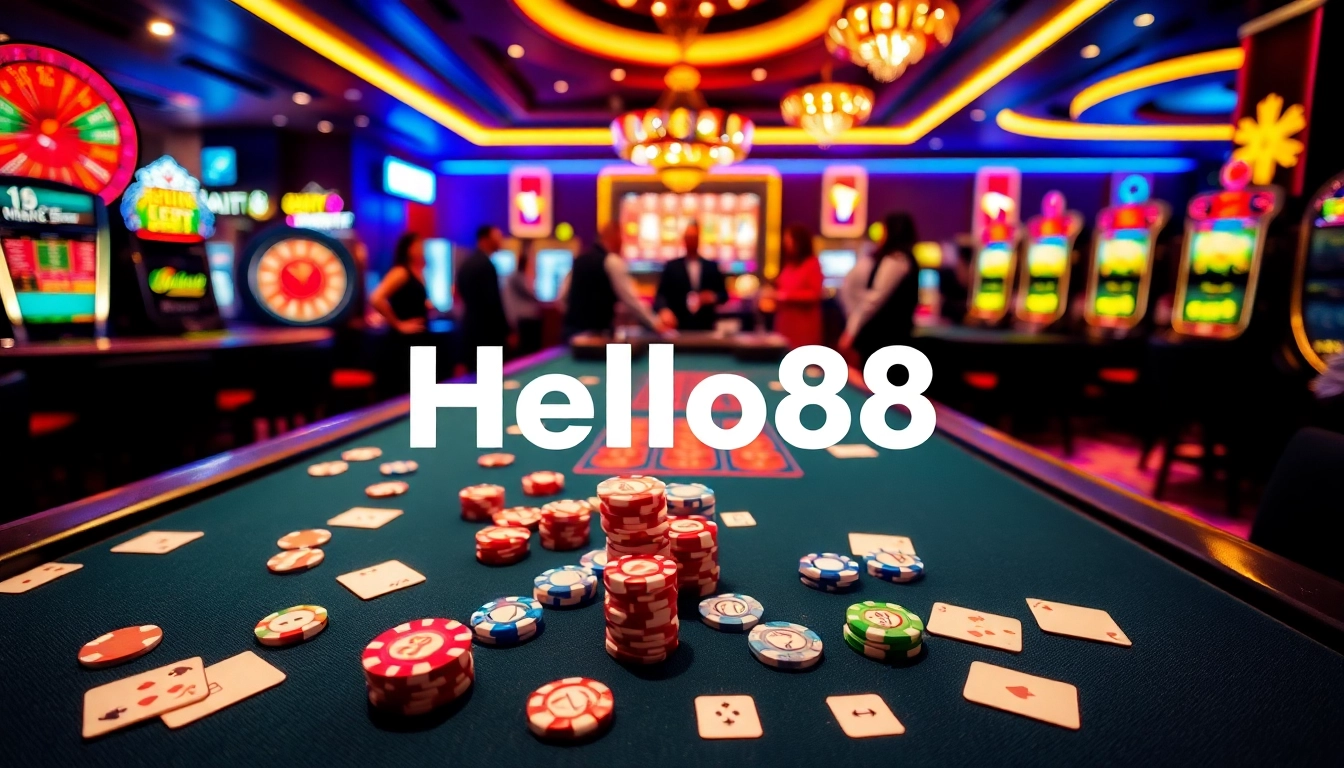 Experience thrilling gameplay at Hello88 with vibrant casino tables and dynamic action.