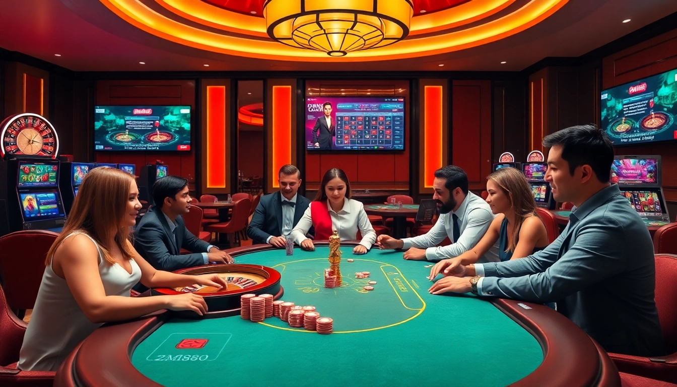 Experience the thrill of winning at https://mm88.in.net/ in this vibrant casino scene.