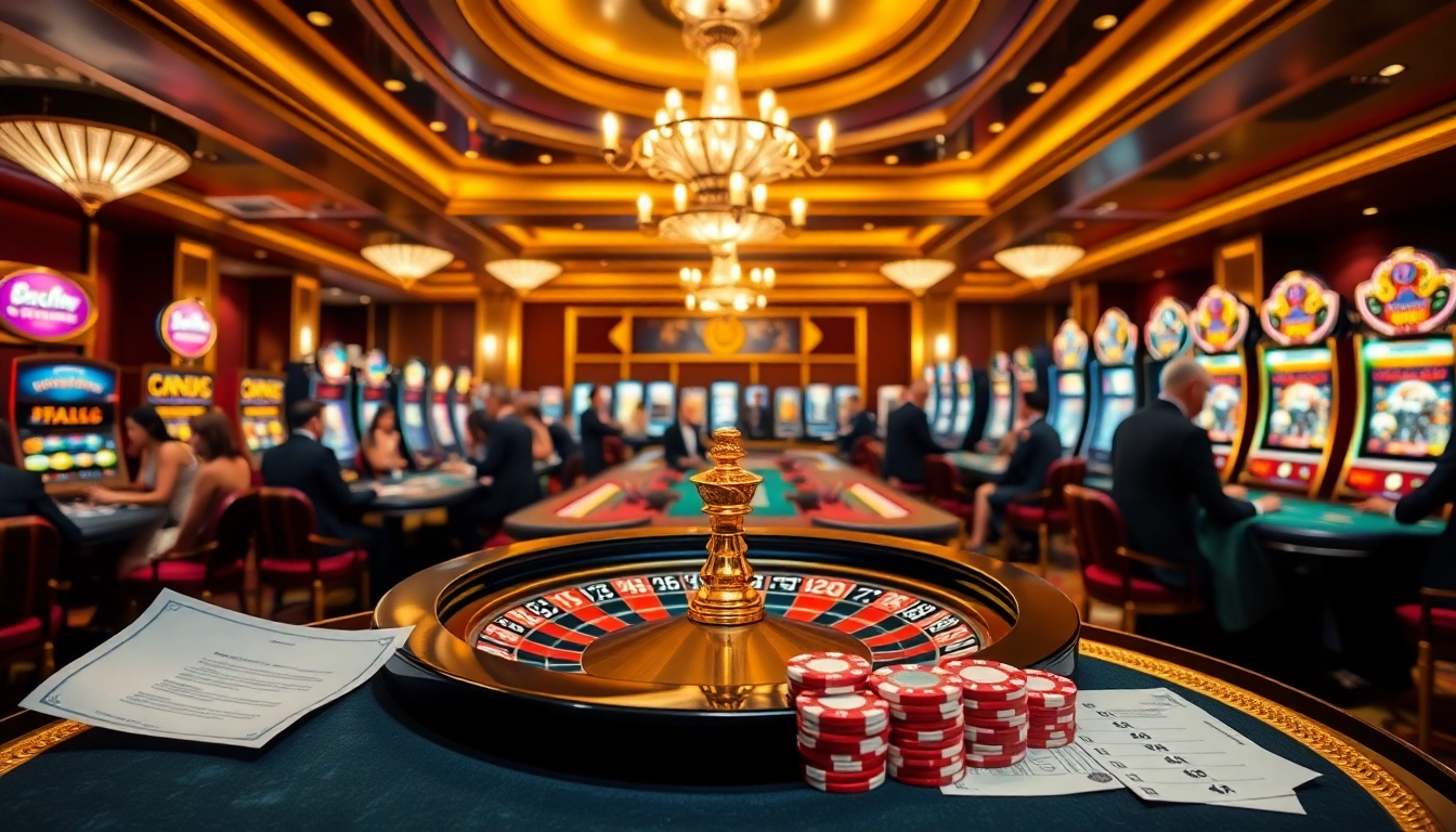 Engaging gamblers at tables and slot machines at https://sunwin.builders/, showcasing thrilling casino action.