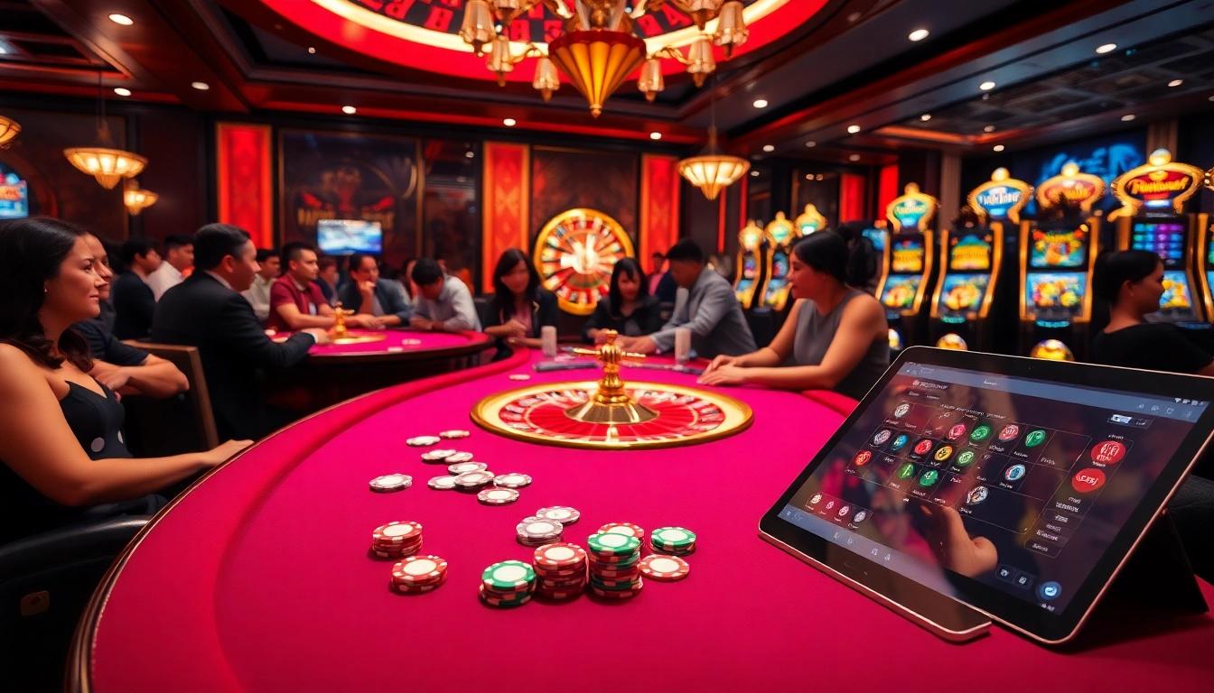 Experience thrilling gaming at GG88's vibrant casino table filled with poker chips and cards.