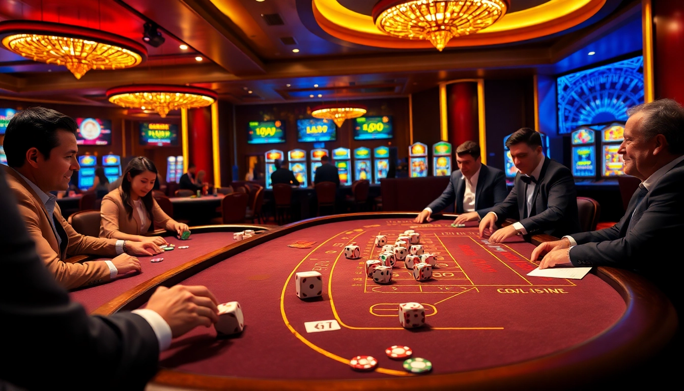 Experience luxury and excitement at https://dabet.homes with players enjoying a thrilling casino scene.