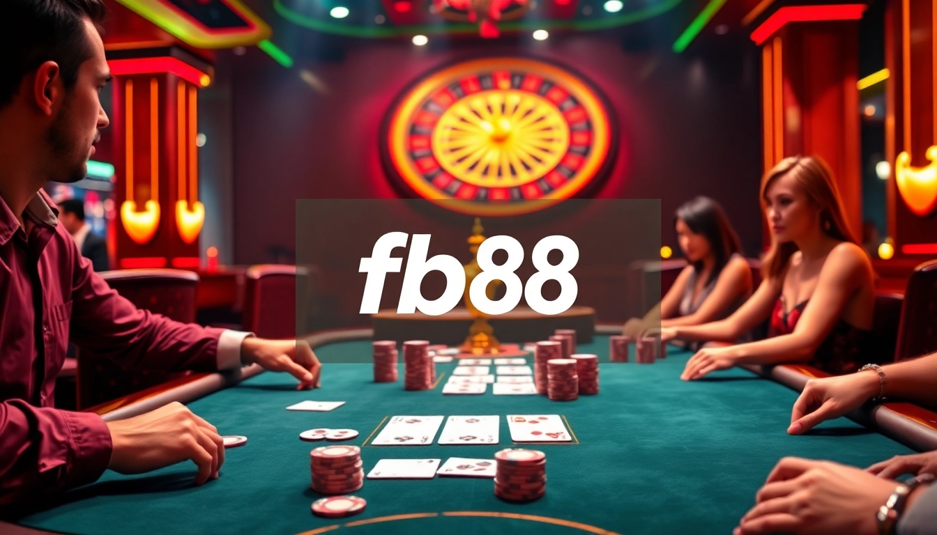 Experience the thrill of casino gaming at fb88 with vibrant poker games and exciting bets.