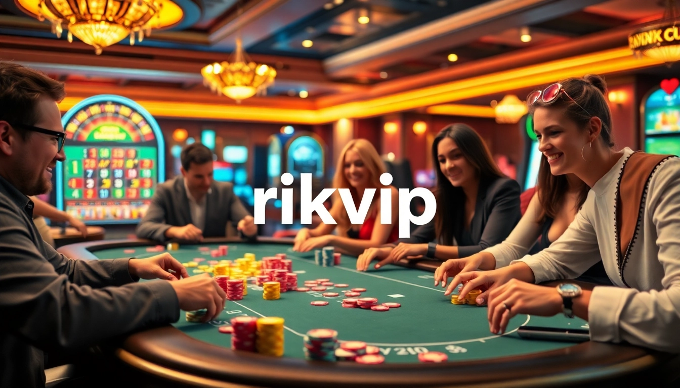 Experience the thrill of gambling at rikvip with vibrant poker games and exciting casino elements.