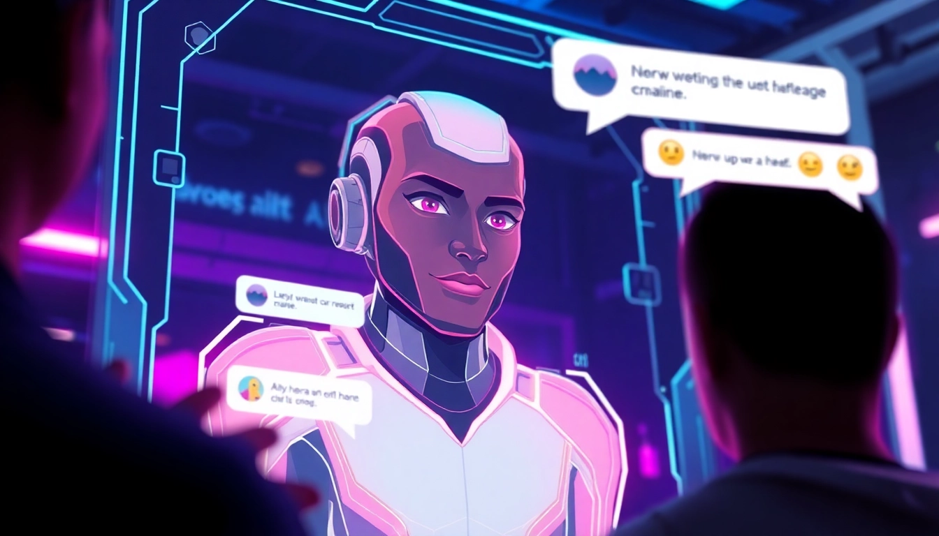 AI-generated NSFW chat interface showcasing vibrant interactions