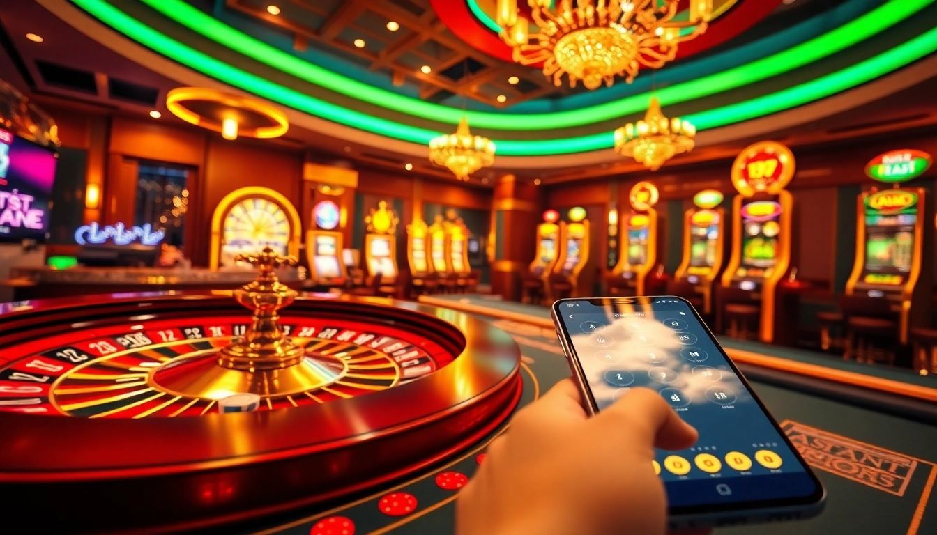 Engage with the thrilling atmosphere of 89bet, featuring roulette, poker chips, and a modern online gambling interface.